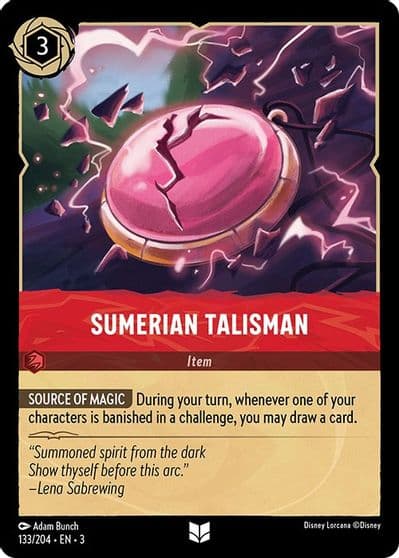 Sumerian Talisman Into the Inklands Lorcana card