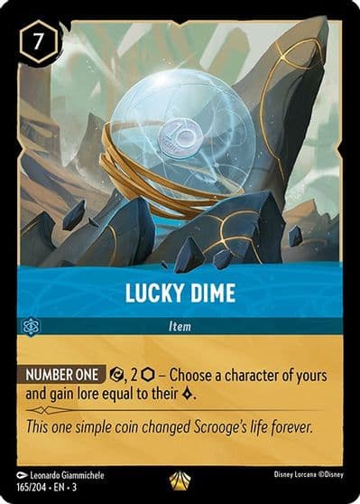 Lucky Dime Into the Inklands Lorcana card
