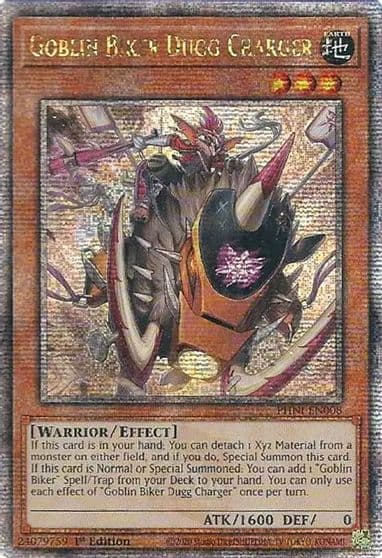 Goblin Biker Dugg Charger Quarter Century Secret Rare Phantom Nightmare Yu-Gi-Oh! card