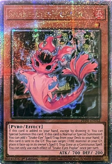Snake Eyes Poplar Quarter Century Secret Rare Phantom Nightmare Yu-Gi-Oh! card