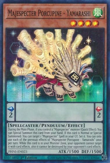 Majespecter Porcupine Yamarashi Phantom Nightmare Yu-Gi-Oh! card