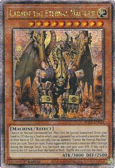 Carnot the Eternal Machine Quarter Century Secret Rare Phantom Nightmare Yu-Gi-Oh! card