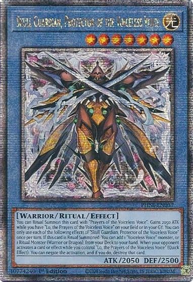 Skull Guardian Protector of the Voiceless Voice Quarter Century Secret Rare Phantom Nightmare Yu-Gi-Oh! card