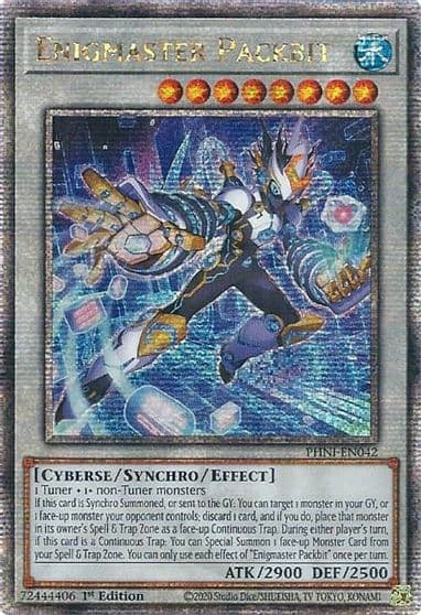 Enigmaster Packbit Quarter Century Secret Rare Phantom Nightmare Yu-Gi-Oh! card
