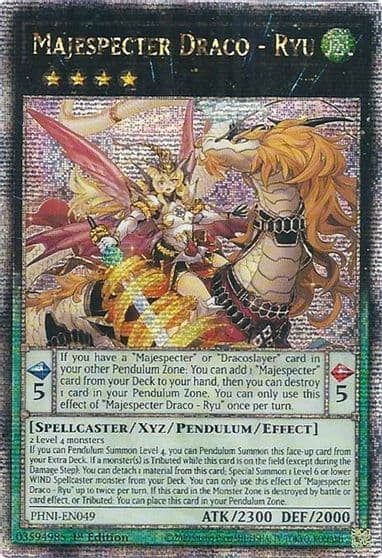 Majespecter Draco Ryu Quarter Century Secret Rare Phantom Nightmare Yu-Gi-Oh! card