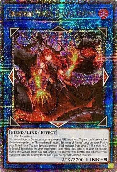 Promethean Princess Bestower of Flames Quarter Century Secret Rare Phantom Nightmare Yu-Gi-Oh! card