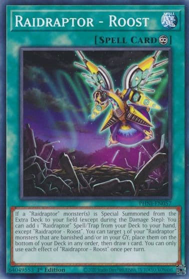 Raidraptor Roost Phantom Nightmare Yu-Gi-Oh! card