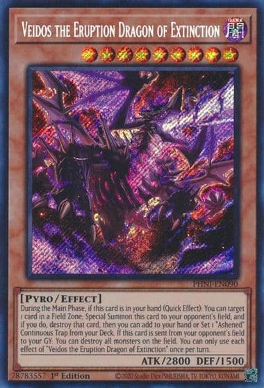 Veidos the Eruption Dragon of Extinction Phantom Nightmare Yu-Gi-Oh! card