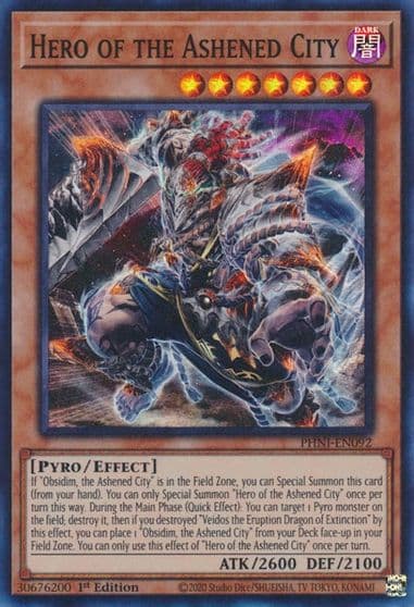 Hero of the Ashened City Phantom Nightmare Yu-Gi-Oh! card