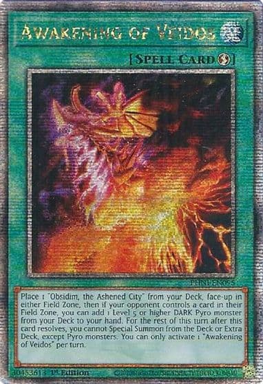 Awakening of Veidos Quarter Century Secret Rare Phantom Nightmare Yu-Gi-Oh! card