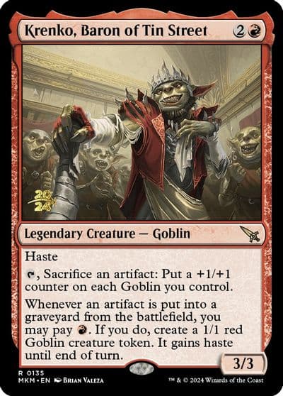 Krenko Baron of Tin Street Prerelease Cards Magic card