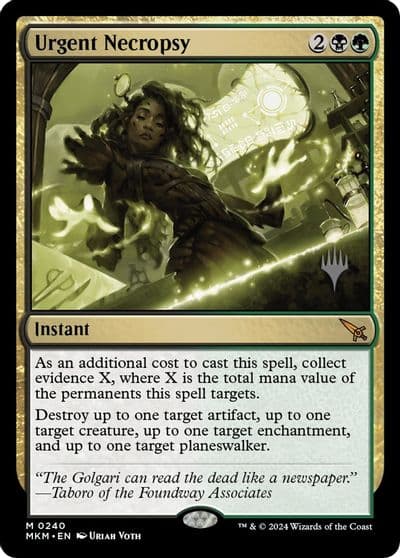 Urgent Necropsy Promo Pack: Murders at Karlov Manor Magic card