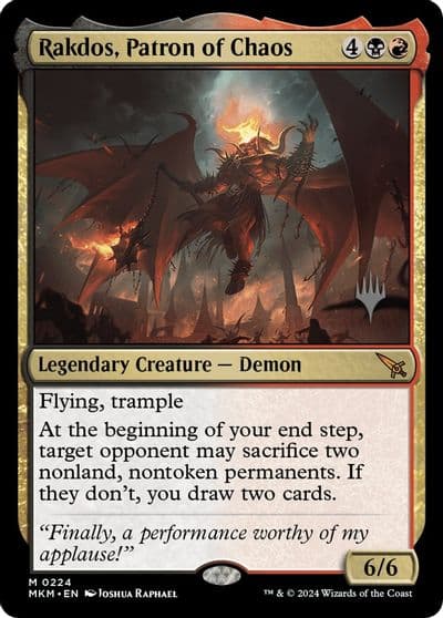 Rakdos Patron of Chaos Promo Pack: Murders at Karlov Manor Magic card
