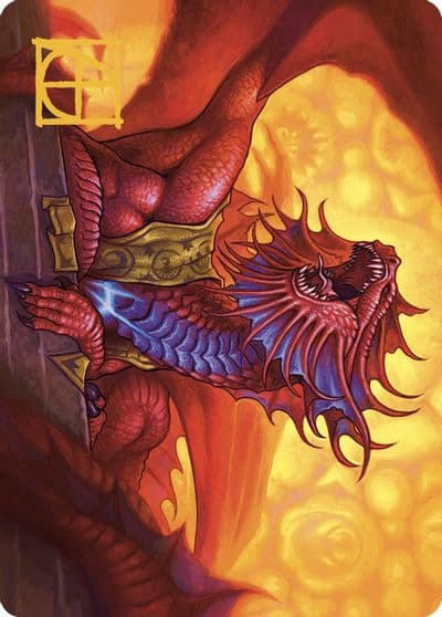Niv Mizzet Guildpact Art Card 44 49 Gold Stamped Signature Art Series: Murders at Karlov Manor Magic card