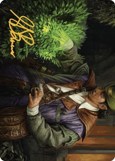 Hedge Whisperer Art Card Gold Stamped Signature Art Series: Murders at Karlov Manor Magic card
