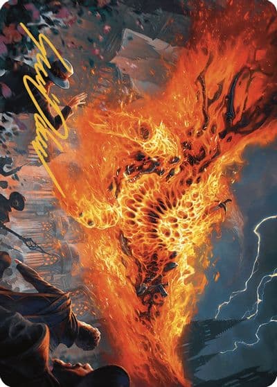 Havoc Eater Art Card Gold Stamped Signature Art Series: Murders at Karlov Manor Magic card