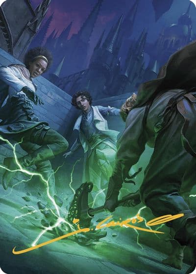 Fanatical Strength Art Card Gold Stamped Signature Art Series: Murders at Karlov Manor Magic card