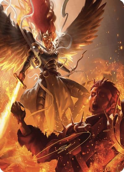 Warleaders Call Art Card 35 49 Gold Stamped Signature Art Series: Murders at Karlov Manor Magic card