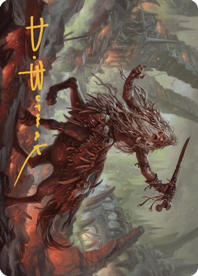 Yarus Roar of the Old Gods Art Card 24 49 Gold Stamped Signature Art Series: Murders at Karlov Manor Magic card