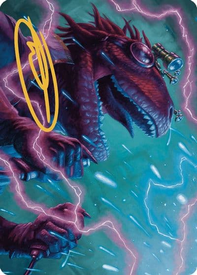 Kylox Visionary Inventor Art Card Gold Stamped Signature Art Series: Murders at Karlov Manor Magic card
