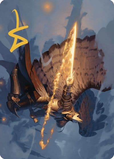 Aurelias Vindicator Art Card Gold Stamped Signature Art Series: Murders at Karlov Manor Magic card