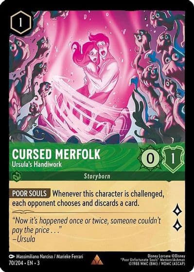 Cursed Merfolk Ursulas Handiwork Into the Inklands Lorcana card