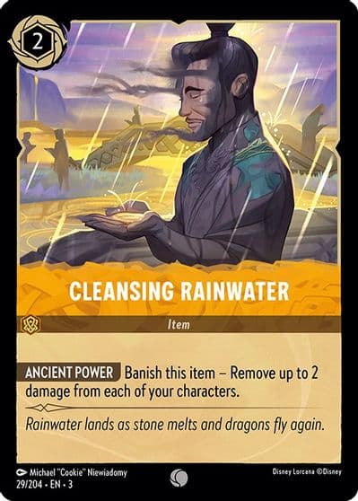 Cleansing Rainwater Into the Inklands Lorcana card