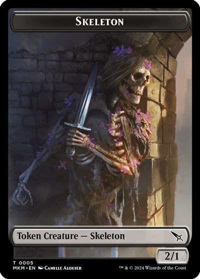 Skeleton Token Murders at Karlov Manor Magic card