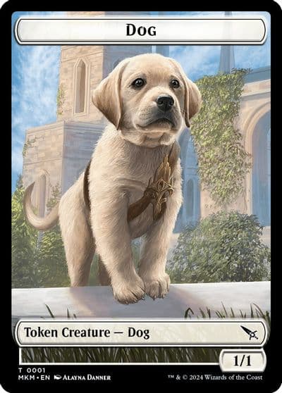 Dog Token Murders at Karlov Manor Magic card