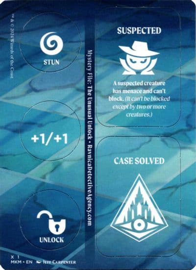 Punch Card Token X1 X2 Murders at Karlov Manor Magic card