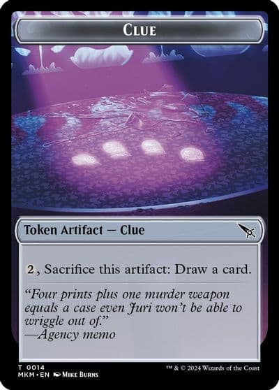 Clue 0014 A 0041 Double Sided Token Murders at Karlov Manor Magic card