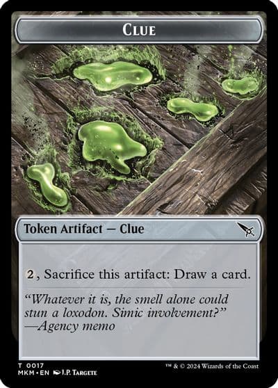 Clue 0017 A 0044 Double Sided Token Murders at Karlov Manor Magic card
