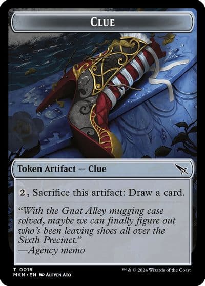 Clue 0015 A 0042 Double Sided Token Murders at Karlov Manor Magic card
