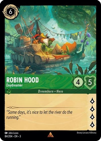 Robin Hood Daydreamer Into the Inklands Lorcana card