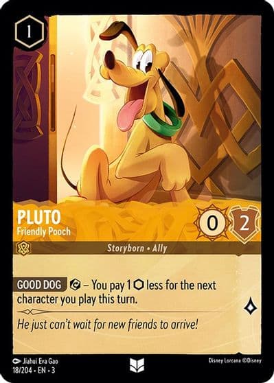 Pluto Friendly Pooch Into the Inklands Lorcana card