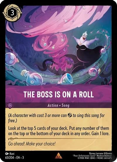 The Boss is on a Roll Into the Inklands Lorcana card