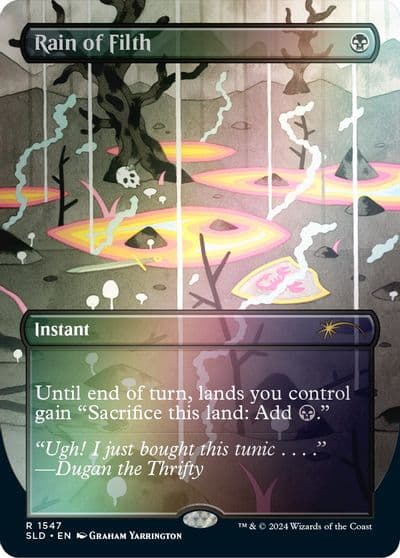 Rain of Filth Rainbow Foil Secret Lair Drop Series Magic card