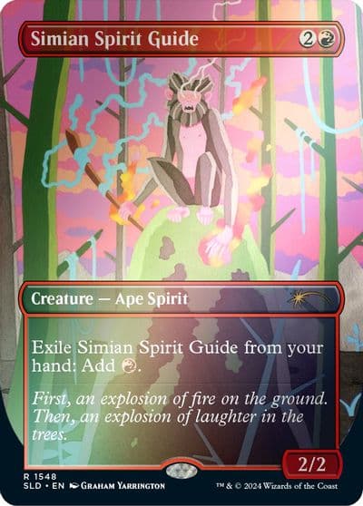 Simian Spirit Guide Rainbow Foil Secret Lair Drop Series Magic card