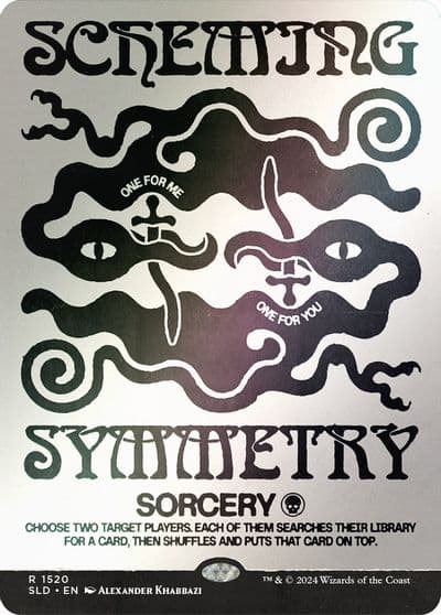 Scheming Symmetry 1520 Rainbow Foil Secret Lair Drop Series Magic card
