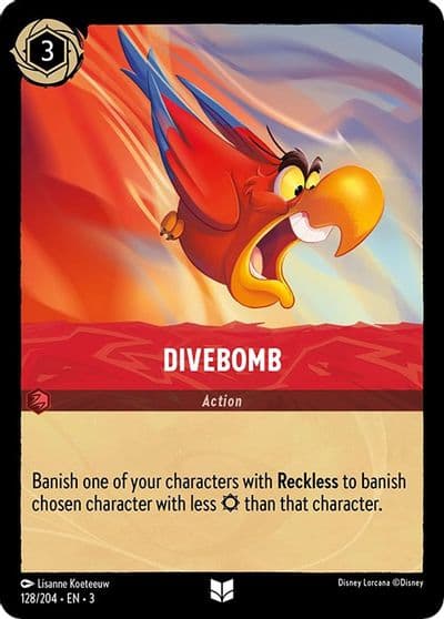 Divebomb Into the Inklands Lorcana card