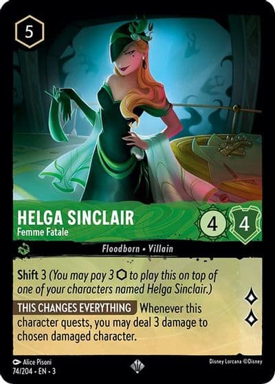 Helga Sinclair Femme Fatale Into the Inklands Lorcana card