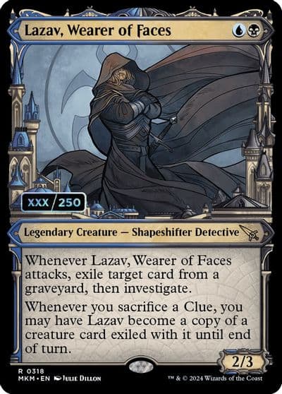 Lazav Wearer of Faces Serial Numbered Murders at Karlov Manor Magic card