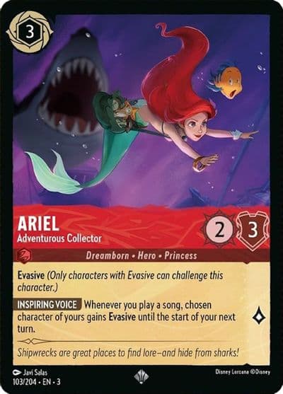 Ariel Adventurous Collector Into the Inklands Lorcana card