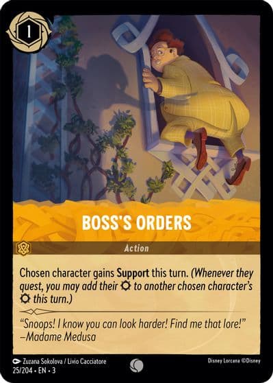 Bosss Orders Into the Inklands Lorcana card