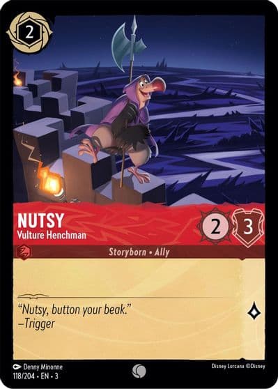 Nutsy Vulture Henchman Into the Inklands Lorcana card