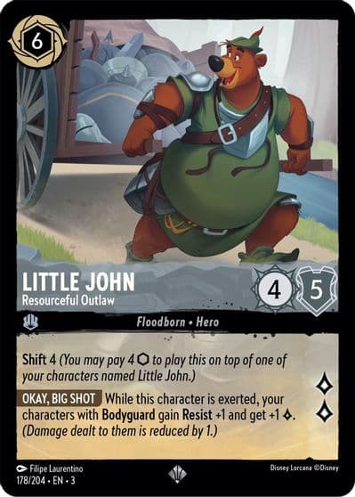 Little John Resourceful Outlaw Into the Inklands Lorcana card