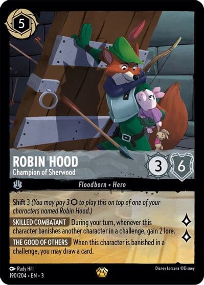 Robin Hood Champion of Sherwood Into the Inklands Lorcana card