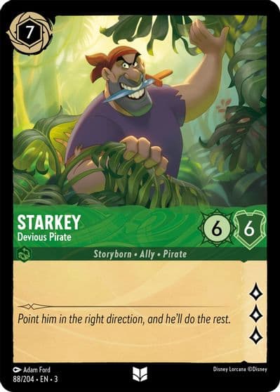 Starkey Devious Pirate Into the Inklands Lorcana card