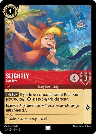 Slightly Lost Boy Into the Inklands Lorcana card