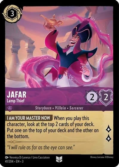 Jafar Lamp Thief Into the Inklands Lorcana card
